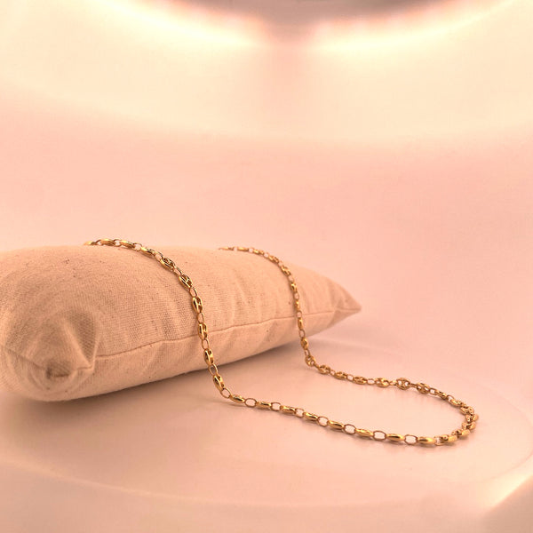 Chaîne grain de café or jaune 15,74 g