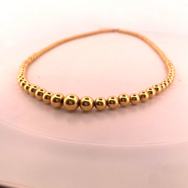 Collier avec boules or jaune 10,81 g