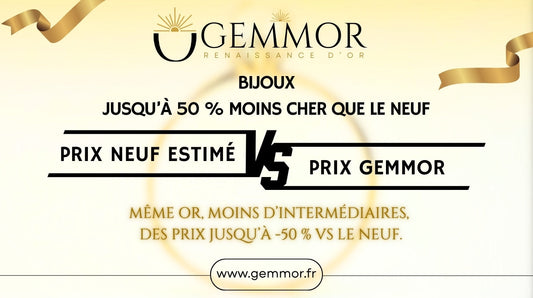 Bijoux en or 18K d’occasion : jusqu’à -50 % chez GEMMOR