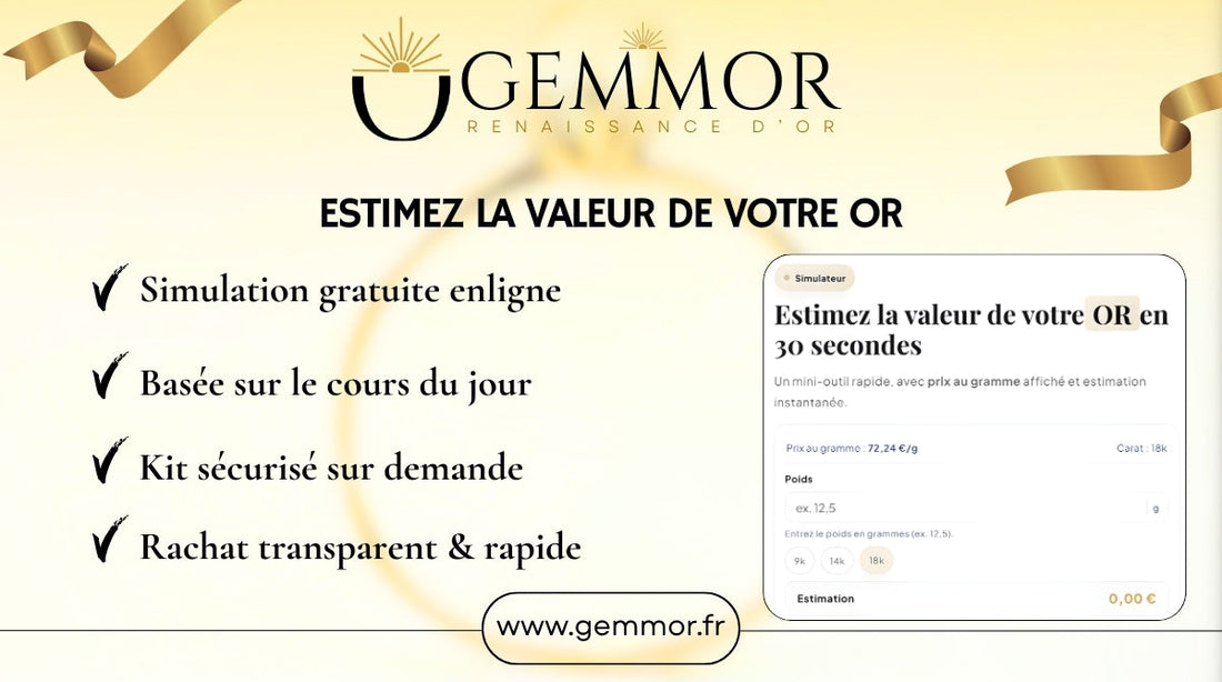 Estimez la valeur de votre or en ligne : le guide complet GEMMOR