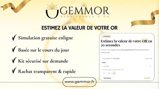 Estimez la valeur de votre or en ligne : le guide complet GEMMOR