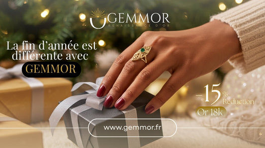 Bijoux or 18K : -15 % & offres GEMMOR – Fin d’année