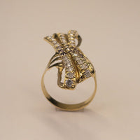 Bague orné de pierres or jaune 4,82 g