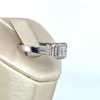 Bague diamants 0,44 carat or blanc 2,91 g