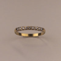 Bague alliance demi tour diamants 0,18 carat or jaune 1,41 g