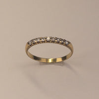 Bague alliance demi tour diamants 0,18 carat or jaune 1,41 g