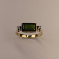 Bague Tourmaling verte or jaune 4,05 g