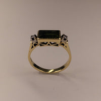 Bague Tourmaling verte or jaune 4,05 g