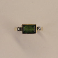 Bague Tourmaling verte or jaune 4,05 g