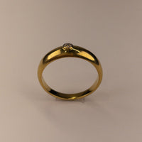 Bague solitaire or jaune 2,33 g