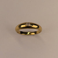 Bague solitaire or jaune 2,33 g