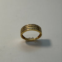 Bague Équilibre "Triple Rang" en Or Jaune 18K