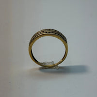 Bague Équilibre "Triple Rang" en Or Jaune 18K