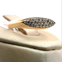 Bague pavée scintillante or jaune 3,72 g