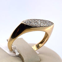 Bague pavée scintillante or jaune 3,72 g