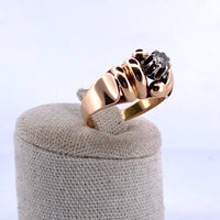 Bague pierre sertie griffes or jaune 4,56 g