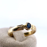 Bague saphir or jaune 3 g