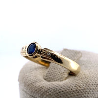 Bague saphir or jaune 3 g