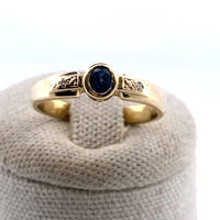 Bague saphir or jaune 3 g