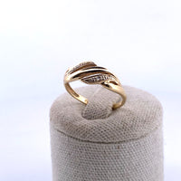 Bague entrelacée sertie or jaune 2,03 g