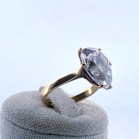 Bague pierre taille poire or jaune 4,56 g