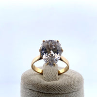 Bague pierre taille poire or jaune 4,56 g