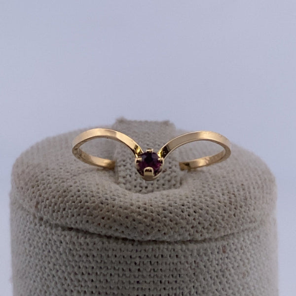 Bague rubis or jaune 0,76 g
