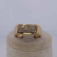 Bague pavage diamants 0,18 carat or jaune 5 g