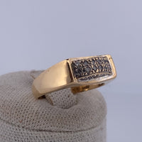 Bague pavage diamants 0,18 carat or jaune 5 g