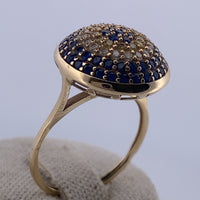 Bague sertie multicolore or jaune 3,32 g