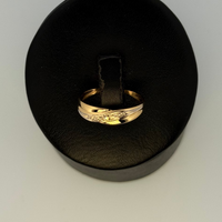 Bague anneau gravé or jaune 1,66 g
