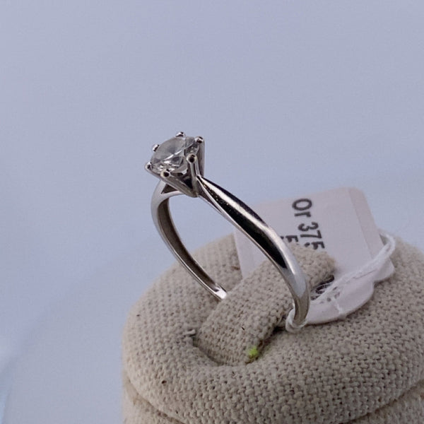 Bague de fiançailles solitaire or blanc 1,12 g