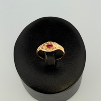 Bague vintage rubis or jaune 2,34 g