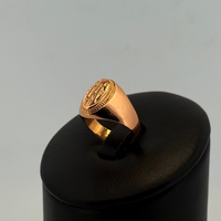 Bague chevalière gravée or jaune 4,05 g