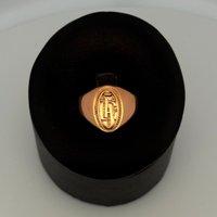 Bague chevalière gravée or jaune 4,05 g