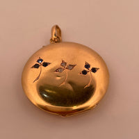 Pendentif russe décor floral or jaune 5,08 g