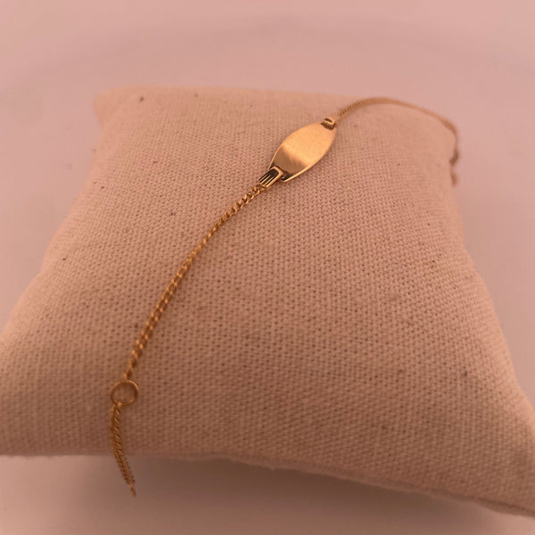 Bracelet identité enfant or jaune 1,78 g
