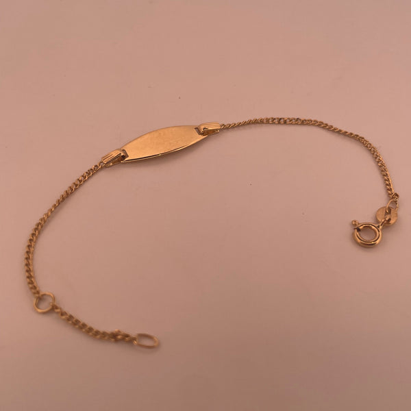 Bracelet identité enfant or jaune 1,78 g