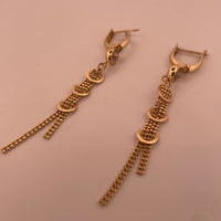 Boucles d'oreilles pendantes or jaune 3,45 g