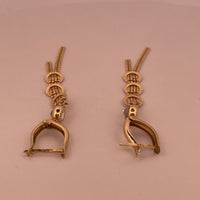 Boucles d'oreilles pendantes or jaune 3,45 g