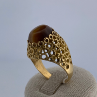 Bague pierre ovale or jaune 6,48 g