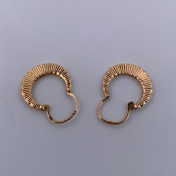 Boucles d'oreilles créoles or jaune 1,14 g