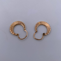 Boucles d'oreilles créoles or jaune 1,14 g