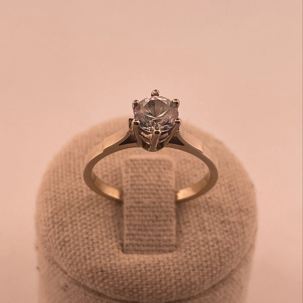 Bague pierre solitaire or jaune 2,88 g