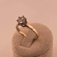 Bague pierre solitaire or jaune 2,88 g