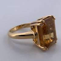 Bague citrine or jaune 12,23 g