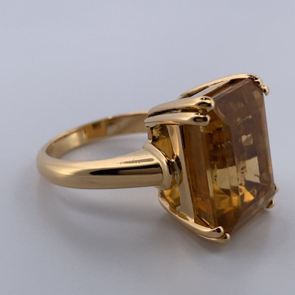 Bague citrine or jaune 12,23 g
