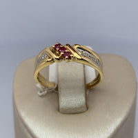 Bague rubis or jaune 2,87 g
