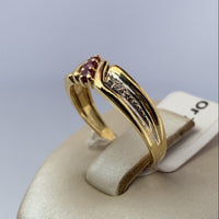 Bague rubis or jaune 2,87 g