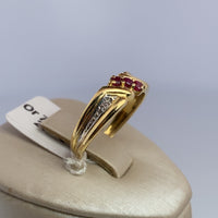 Bague rubis or jaune 2,87 g